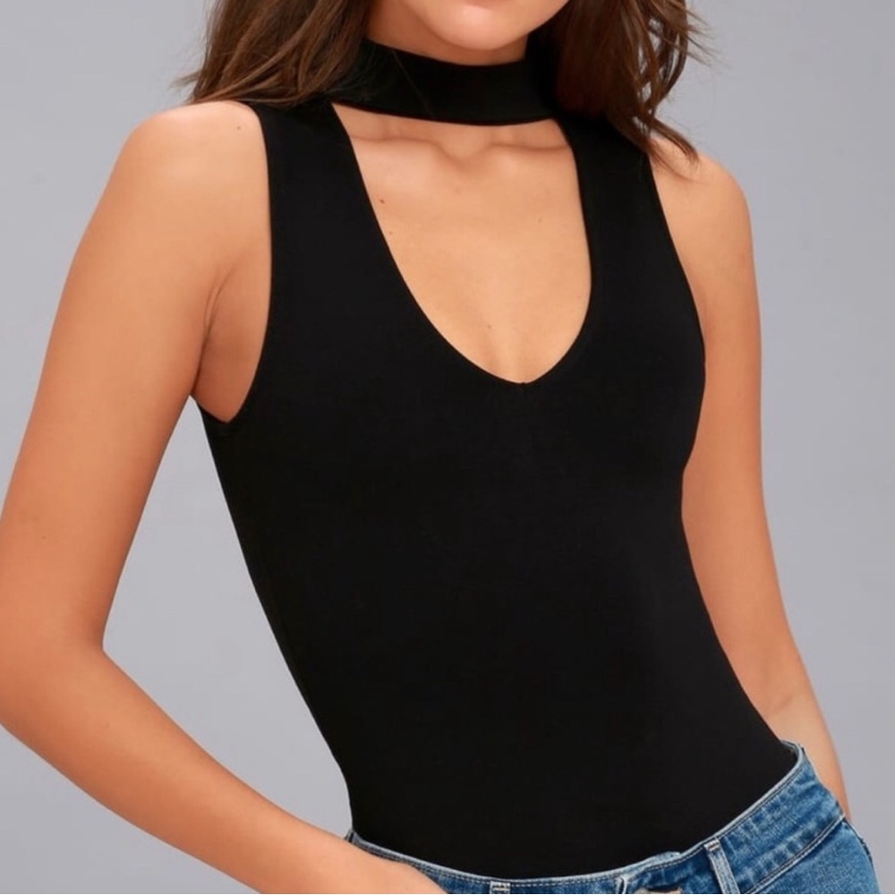 Lulus Powerhouse Black Bodysuit Sz M